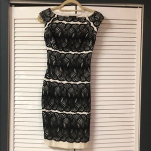 Black and white lace dress